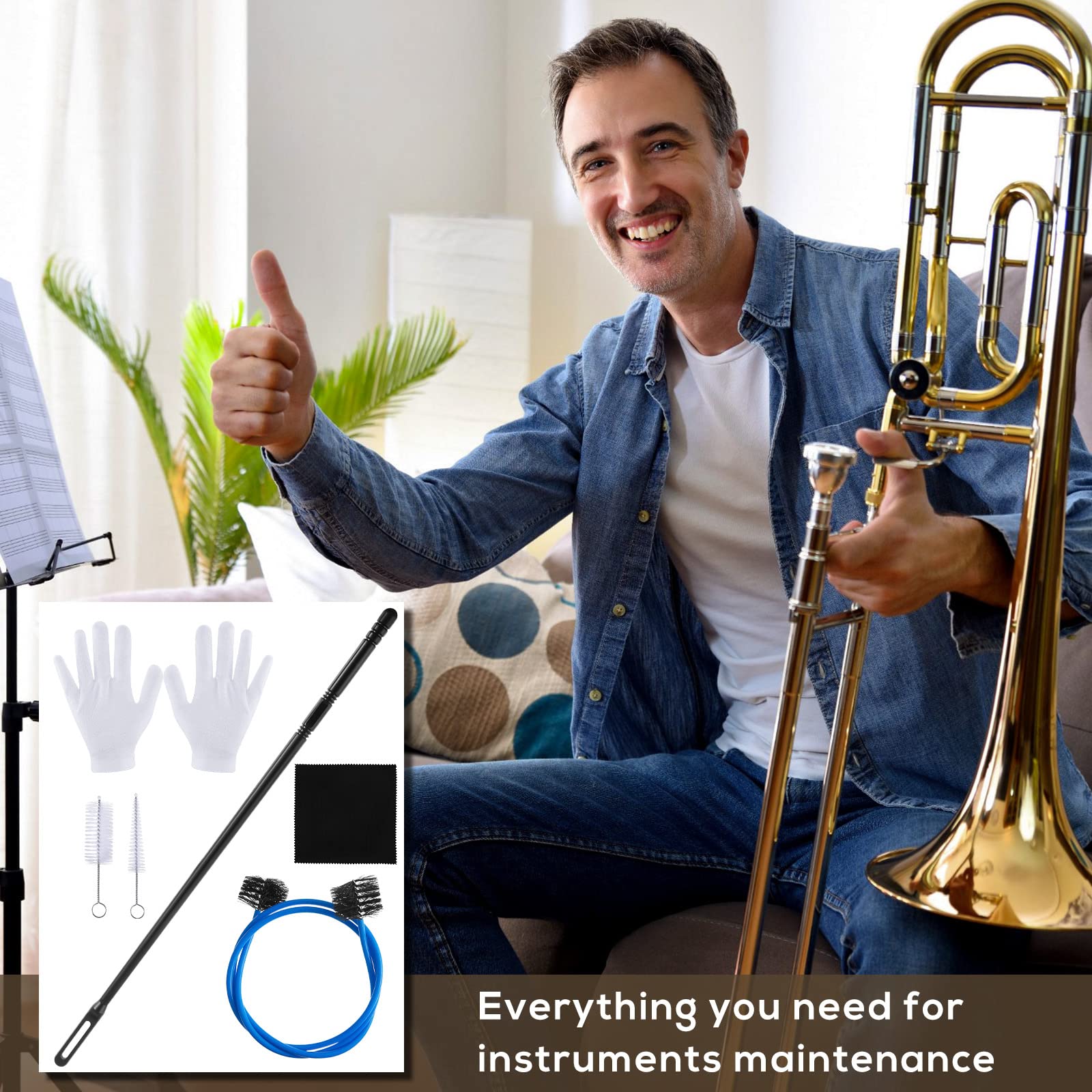 Amazon.com: 7 Pieces Trombone Care Cleaning Kit Maintenance Kit